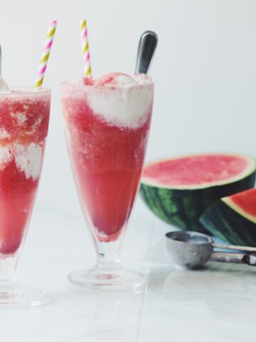 fizzy watermelon floats